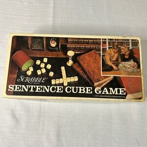 Vintage 1971 Scrabble Sentence Cube Board Game by Selchow &‎ Righter